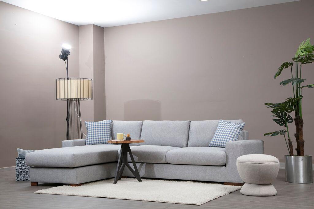 Atelier del Sofa Аголна Гарнитура Loop 13 95x85x290cm, Светло сива