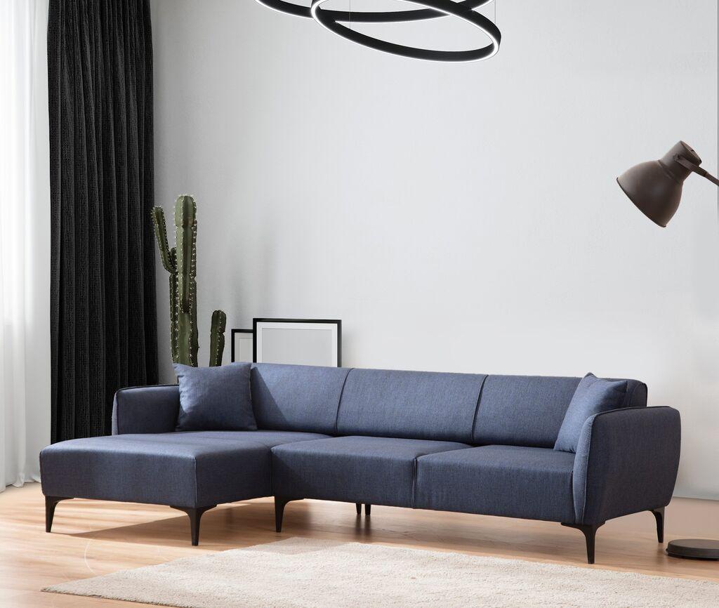 Atelier del Sofa Аголна гарнитура Belissimo 95x67x140cm Сина