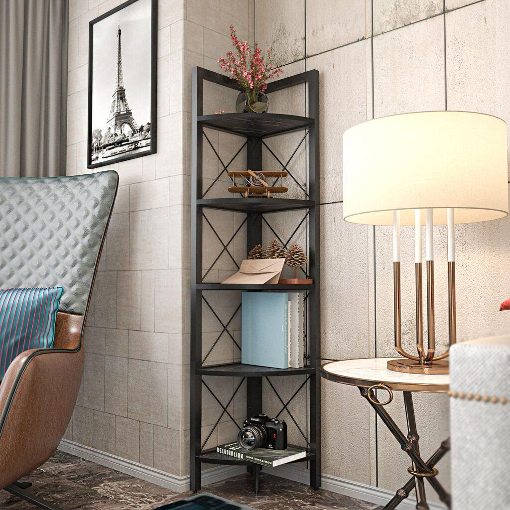 Полица Hanah Home 30,5x160x33 см црна