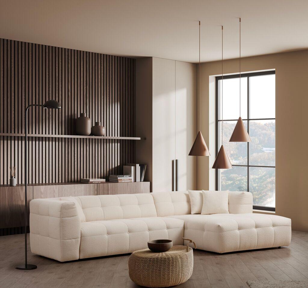 Аголна гарнитура Atelier del Sofa Cady 100x72x300cm Беж боја