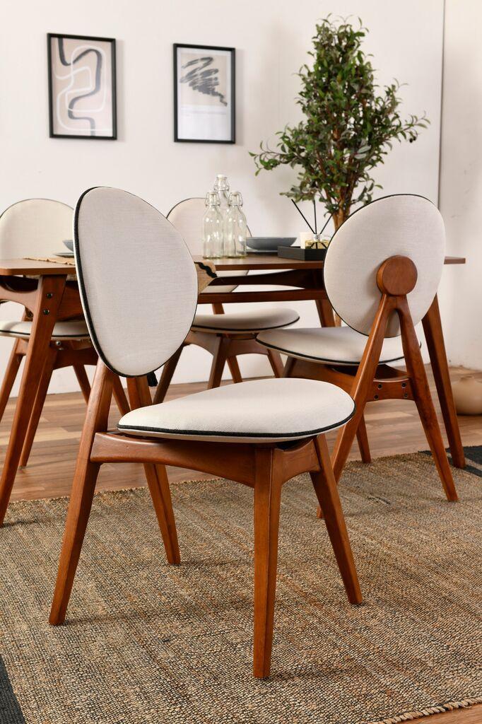 Крем стол Hanah Home Touch v2, 2 парчиња, бела