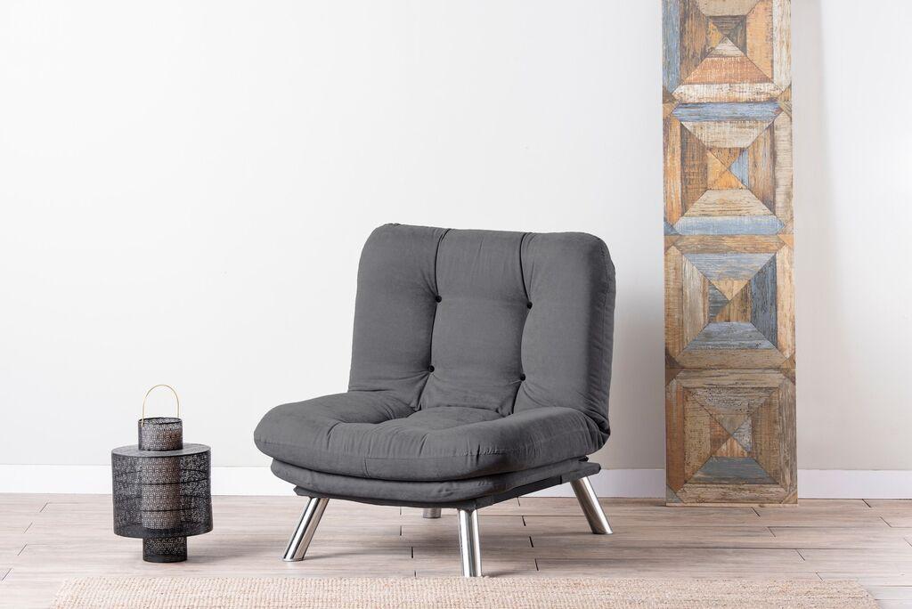Фотелја Atelier del Sofa Misa 88x90x105cm Сива
