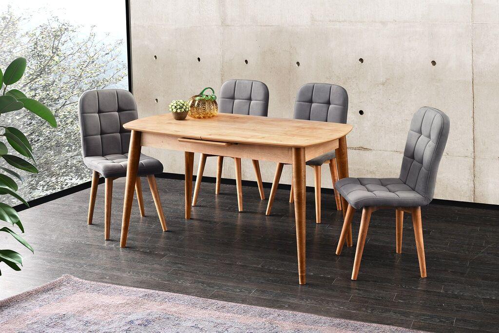 Трпезариска маса Hanah Home Retro 1192, кафеава