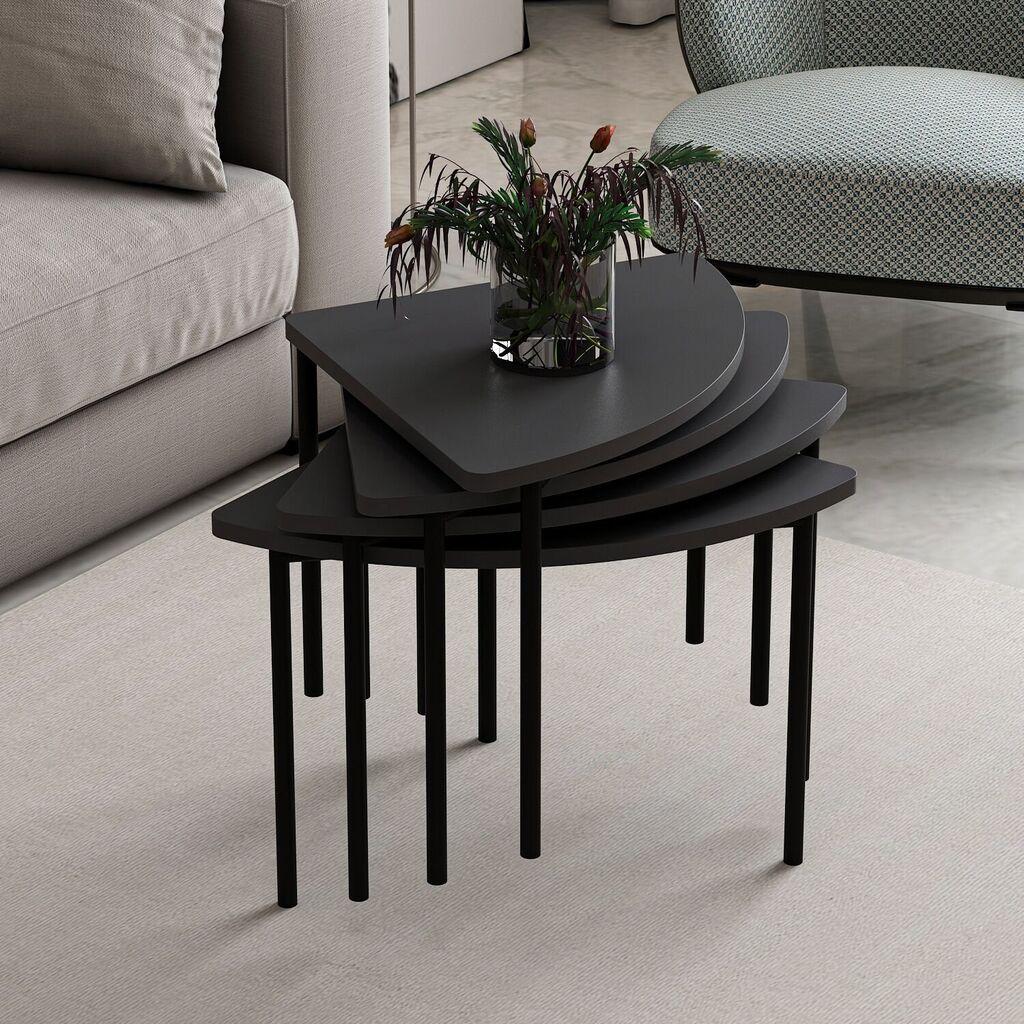 Маса Hanah Home Club Ема 90x42x42 см Антрацит