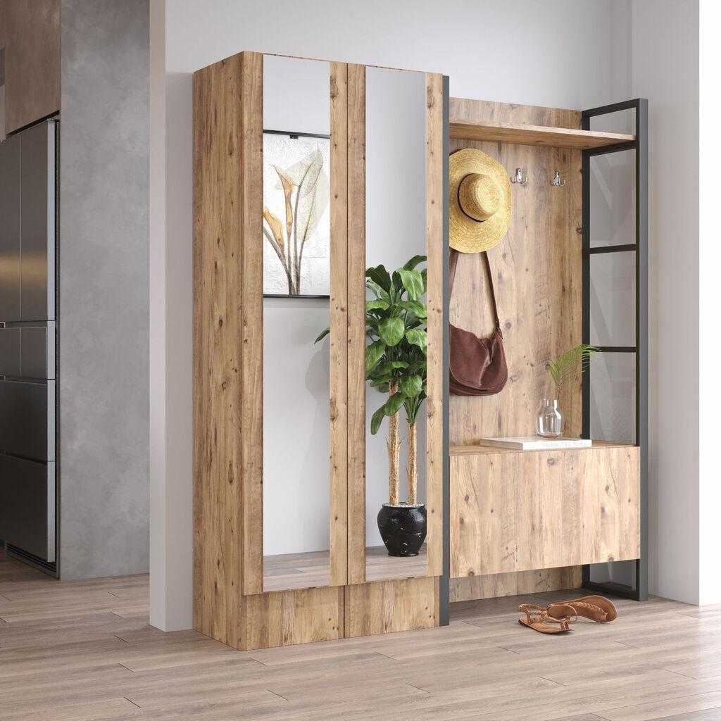 Hanah Home ML18 A Полица за чевли, кафеава