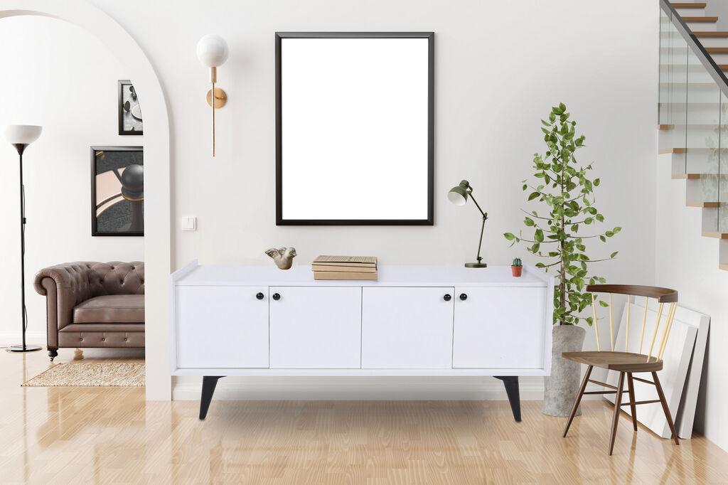 Комода Hanah Home Lugano 150x40x62 см бела