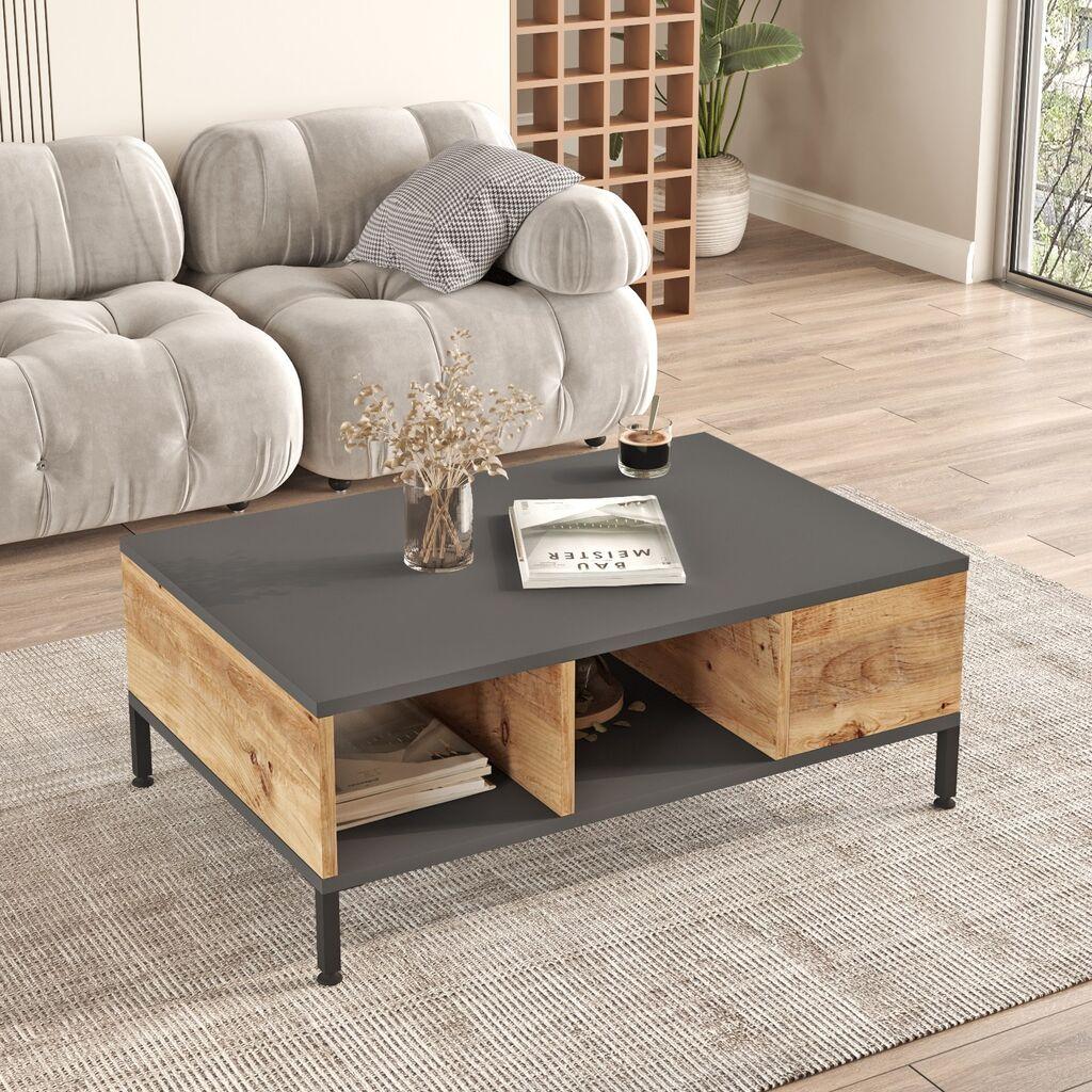 Масичка за дневна соба Hanah Home RL2 AA, сиво-кафеава
