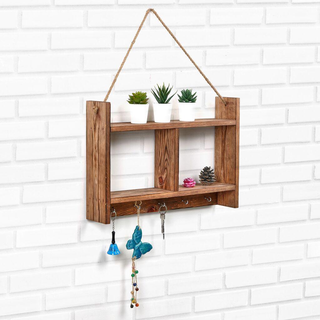 Кујнска полица Aberto Design за зачини, 50x10x35 см, кафеава