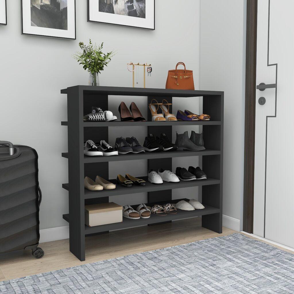 Hanah Home Sargel Антрацит полица за чевли, црна