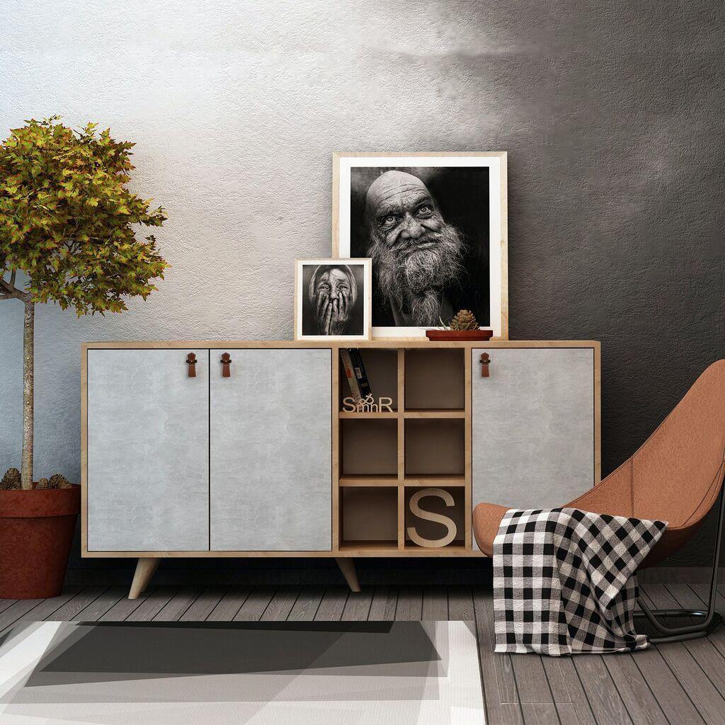 Комода Hanah Home Prilika 140x89x40cm дабово-бела