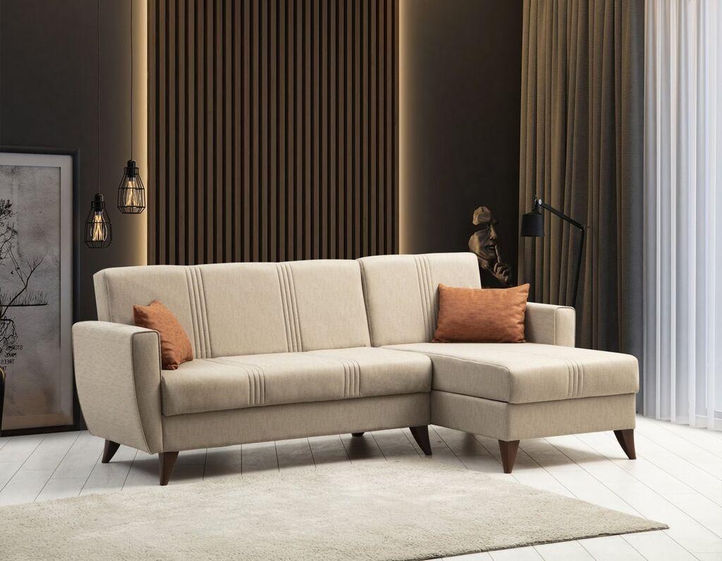 Аголна софа Atelier del Sofa со грб 218x86x130cm беж боја