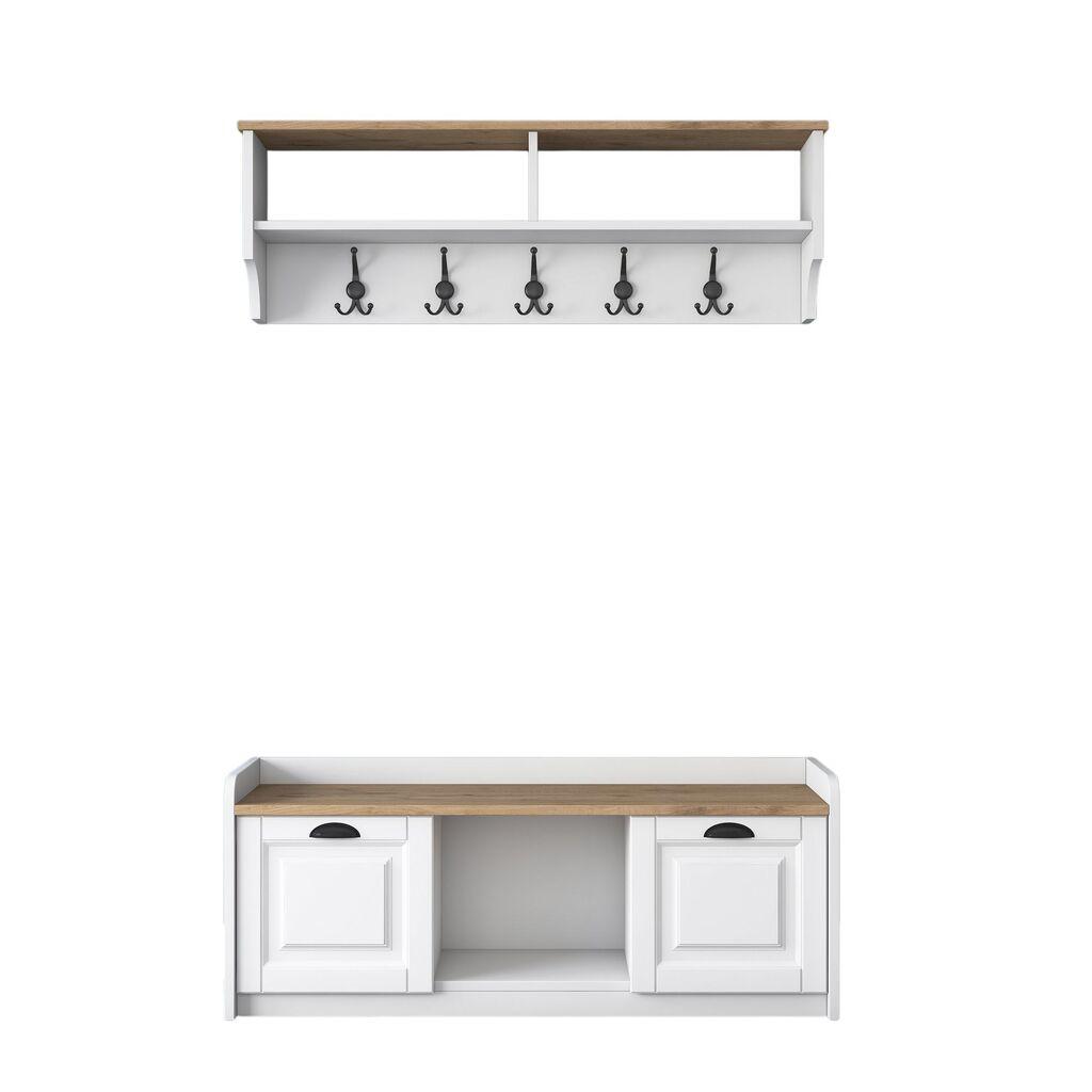 Hanah Home Полица за Чевли 120x45x40cm, Орев