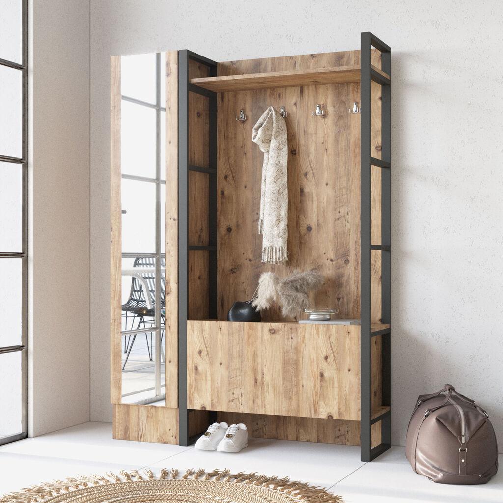 Hanah Home ML16 A Полица за чевли, кафеава