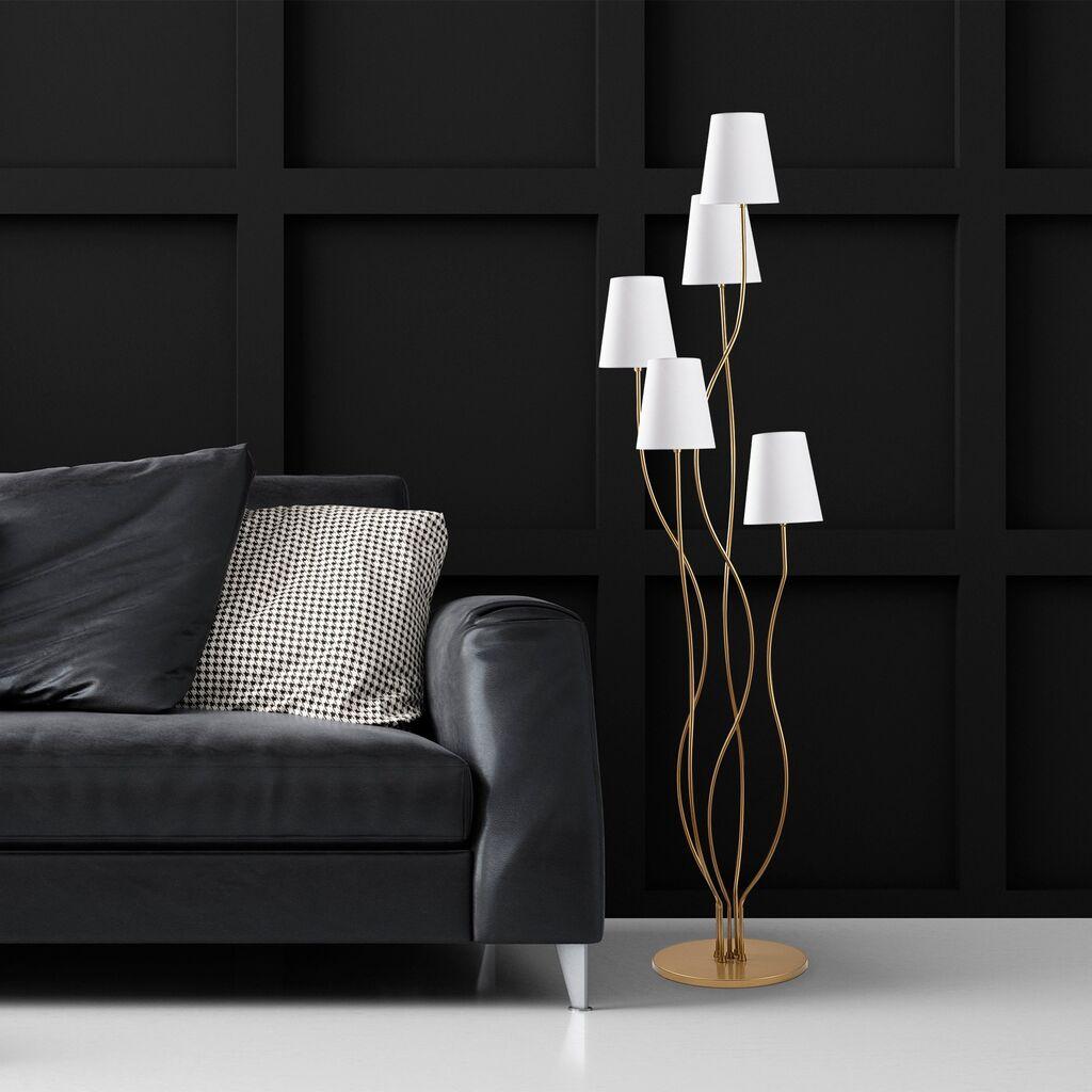 Подна ламба Opviq Bonibon-13240, 44 x 44 x 160 cm 5 x E14, златни бои