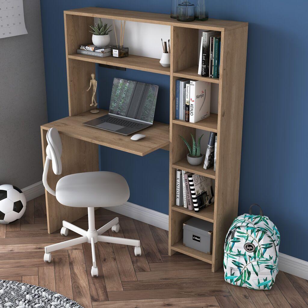 Биро Hanah Home HA104 2025 113,2x141,8x40 см, кафеава
