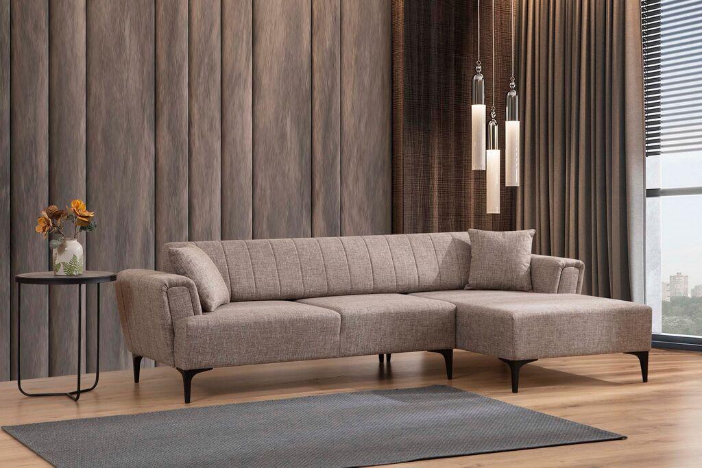 Аголна гарнитура Atelier del Sofa Hamlet 95x77x270cm Светло кафеава