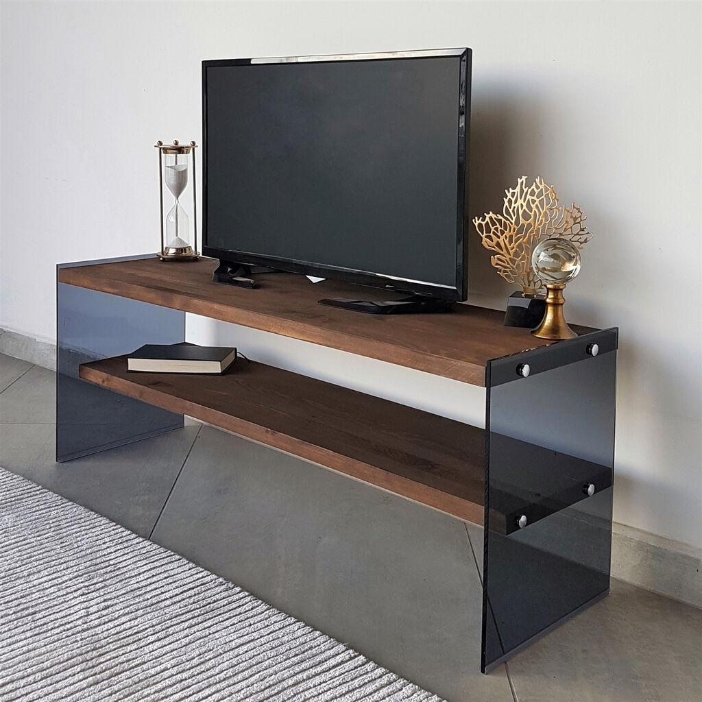 Полица за телевизор Hanah Home TV100, кафеаво-црна