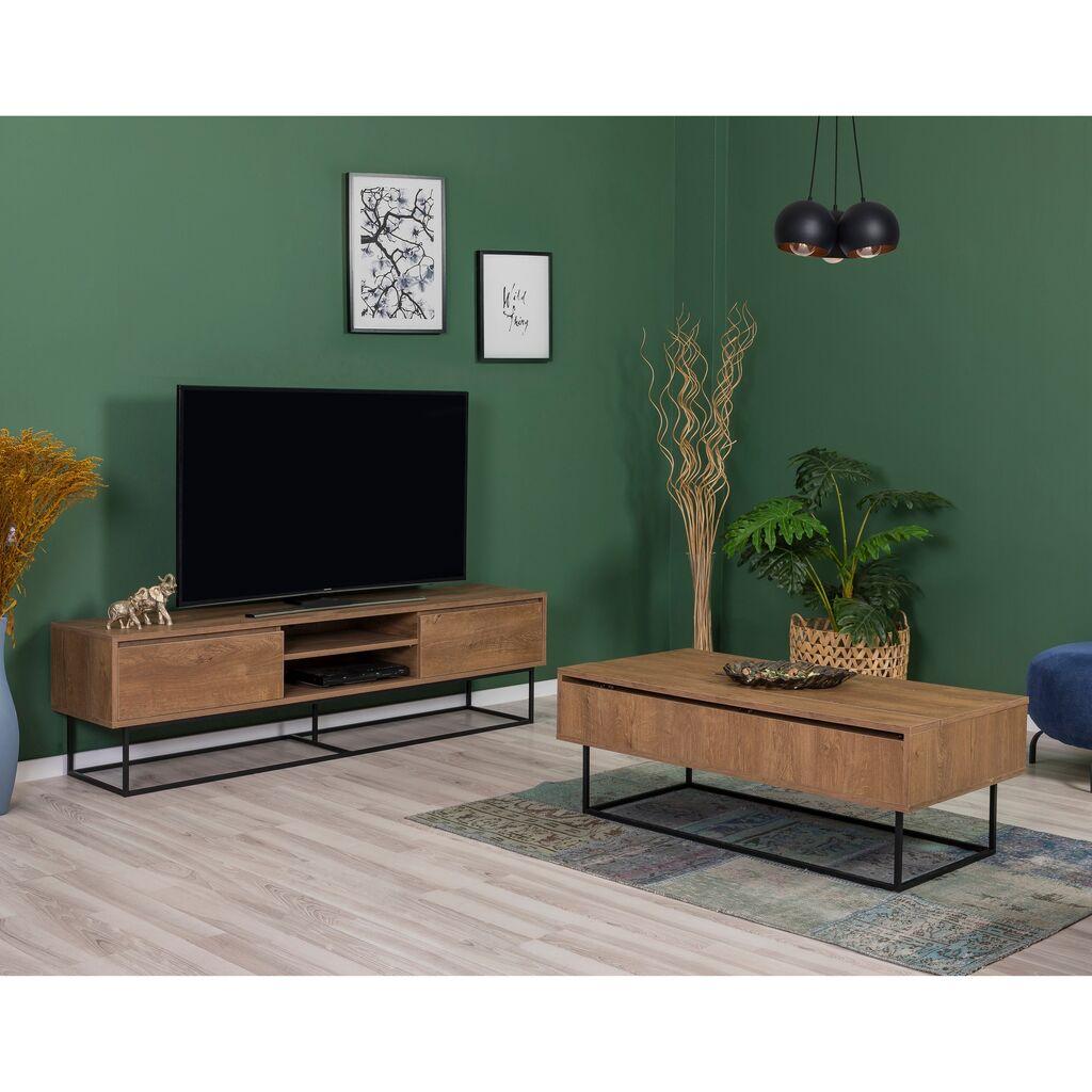 Комода и клуб маса Hanah Home Set од орев