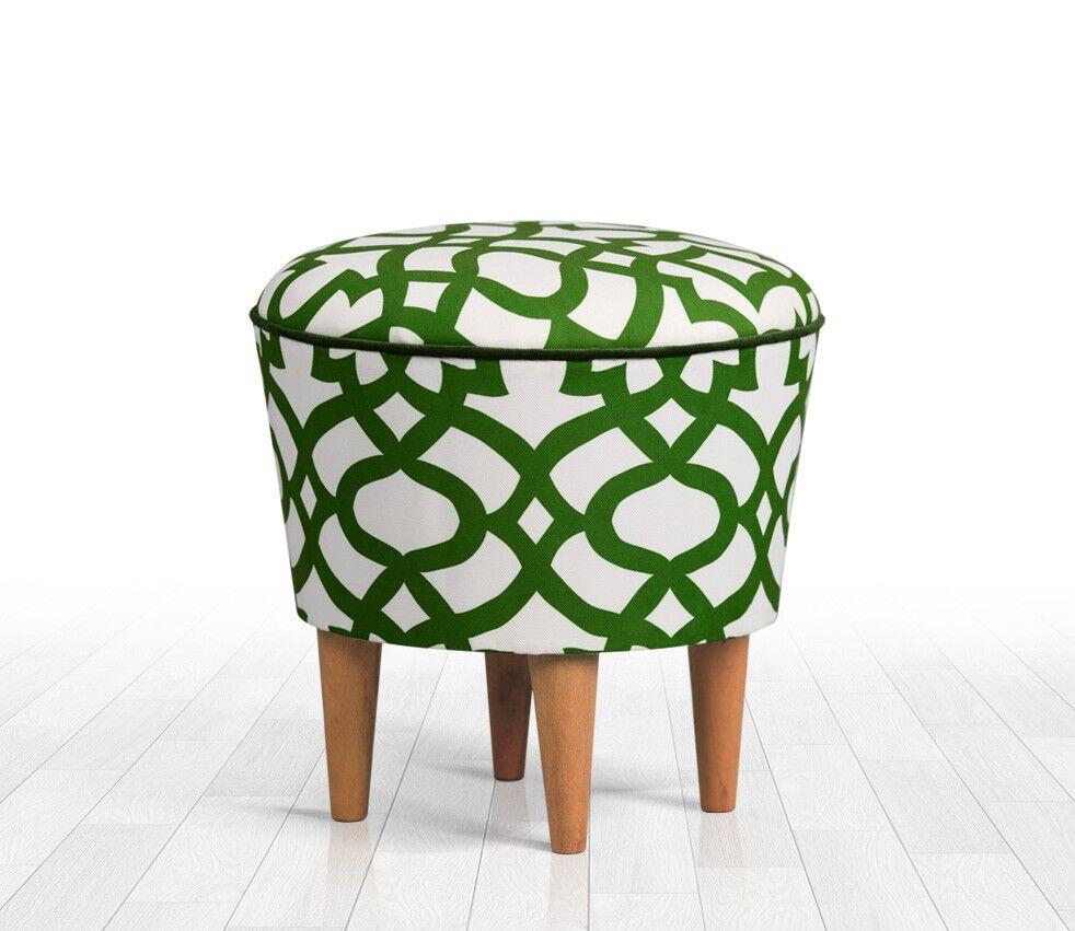Столче Atelier del Sofa 42cm зелено-бело