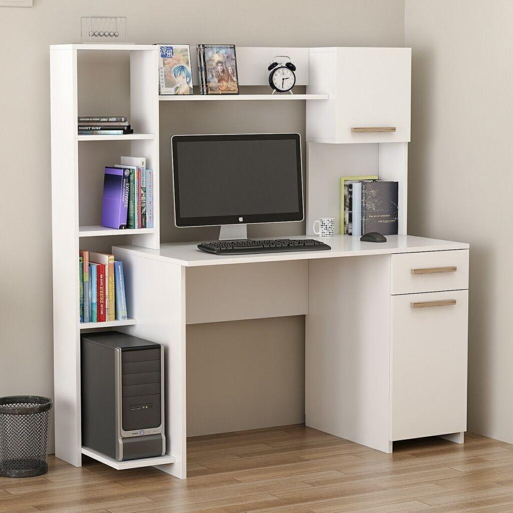 Работна маса Hanah Home 120x77x60 см бела