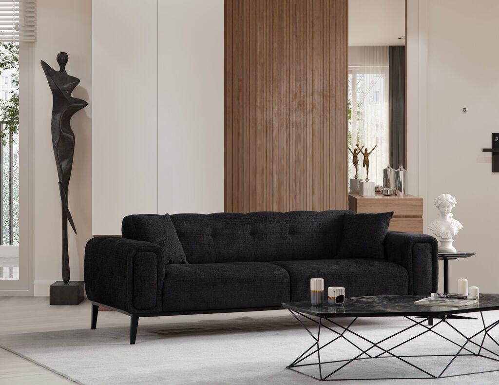 Atelier del Sofa Athena расклоплива софа 92x76x225cm црна