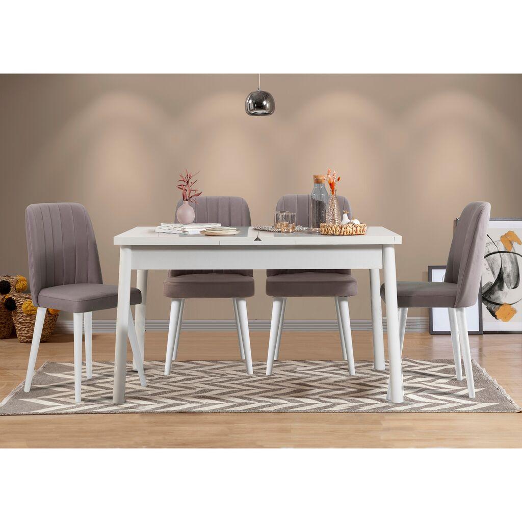 Трпезариски сет Hanah Home Santiago, бело-сив