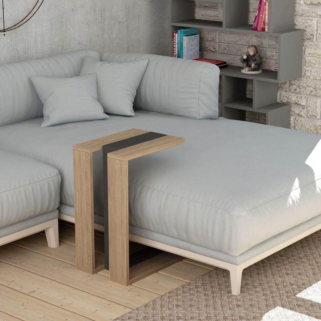 Помошна маса Hanah Home Muju, кафеава