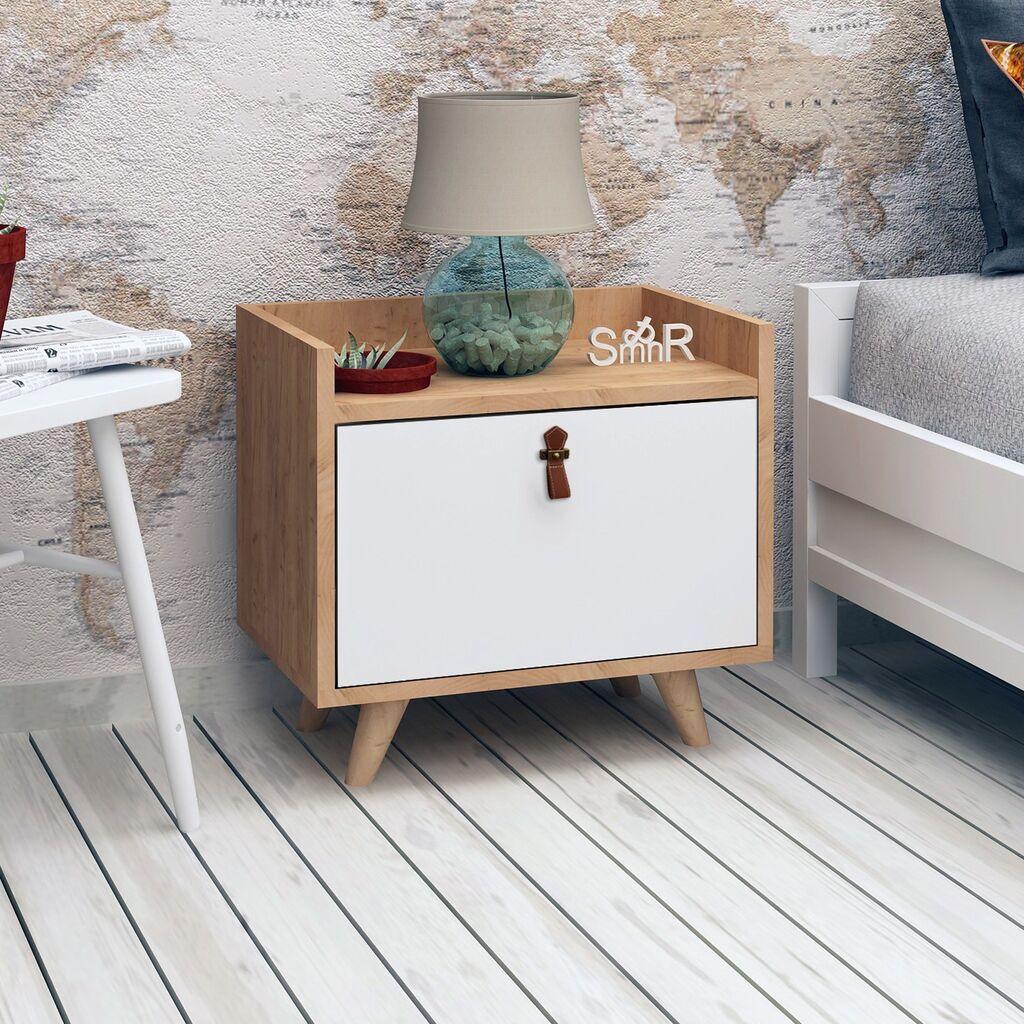 Комода Hanah Home Dopo, кафеаво-бела