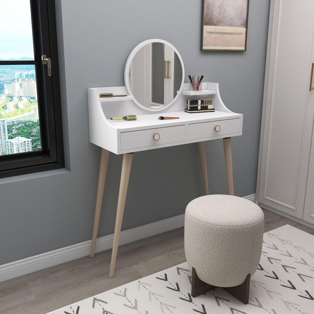 Тоалетна маса Hanah Home Roys, бела