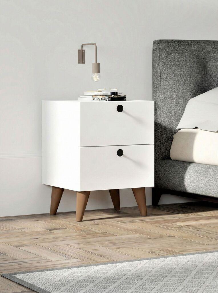 Hanah Home Ноќно масиче 40X55X42 Cm Бело