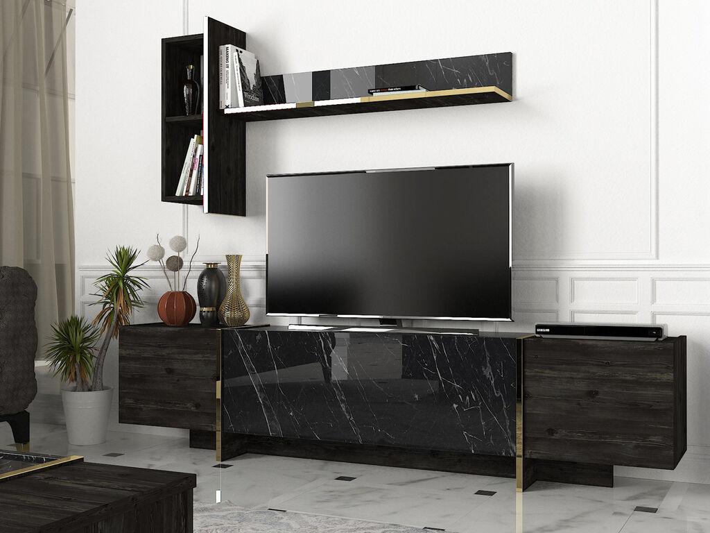 Полица за телевизор Hanah Home Veyron 1, црна