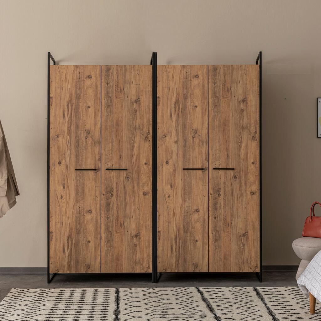 Гардеробер Hanah Home Dynamic Takim 104x225x52cm Беж боја
