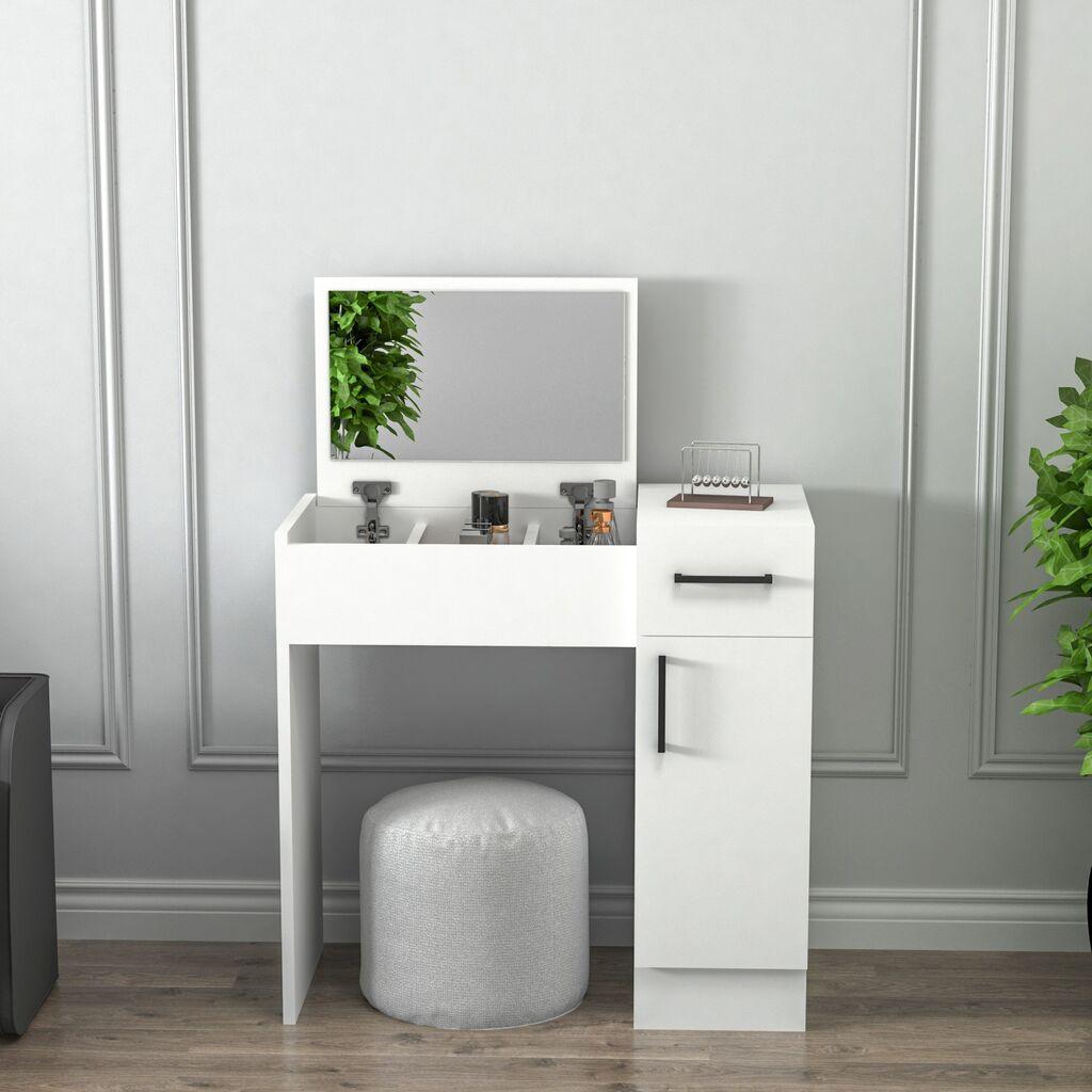 Hanah Home Тоалетна Маса 74,2X107,5X37,6 Cm Бела