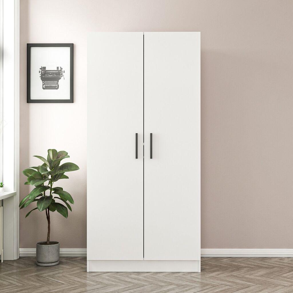 Гардеробер Hanah Home Кејл 90x190x52 см Бела