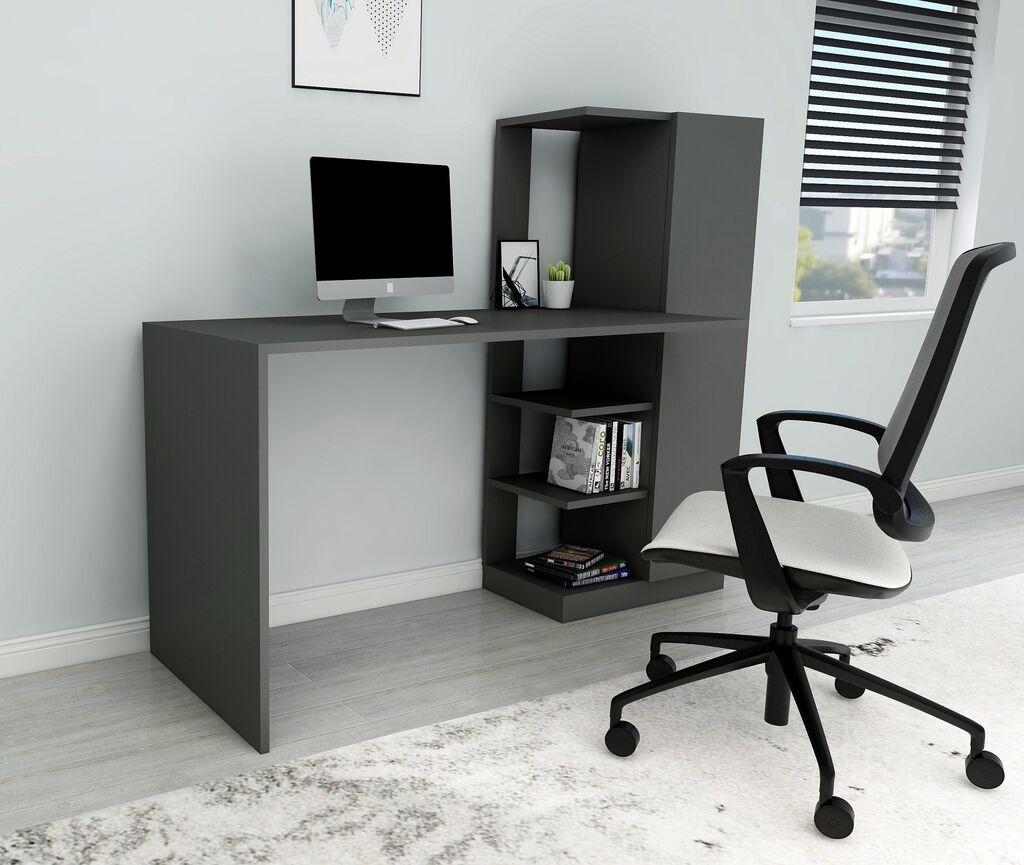 Hanah Home Полица За Книги 120X55 Cm Антрацит