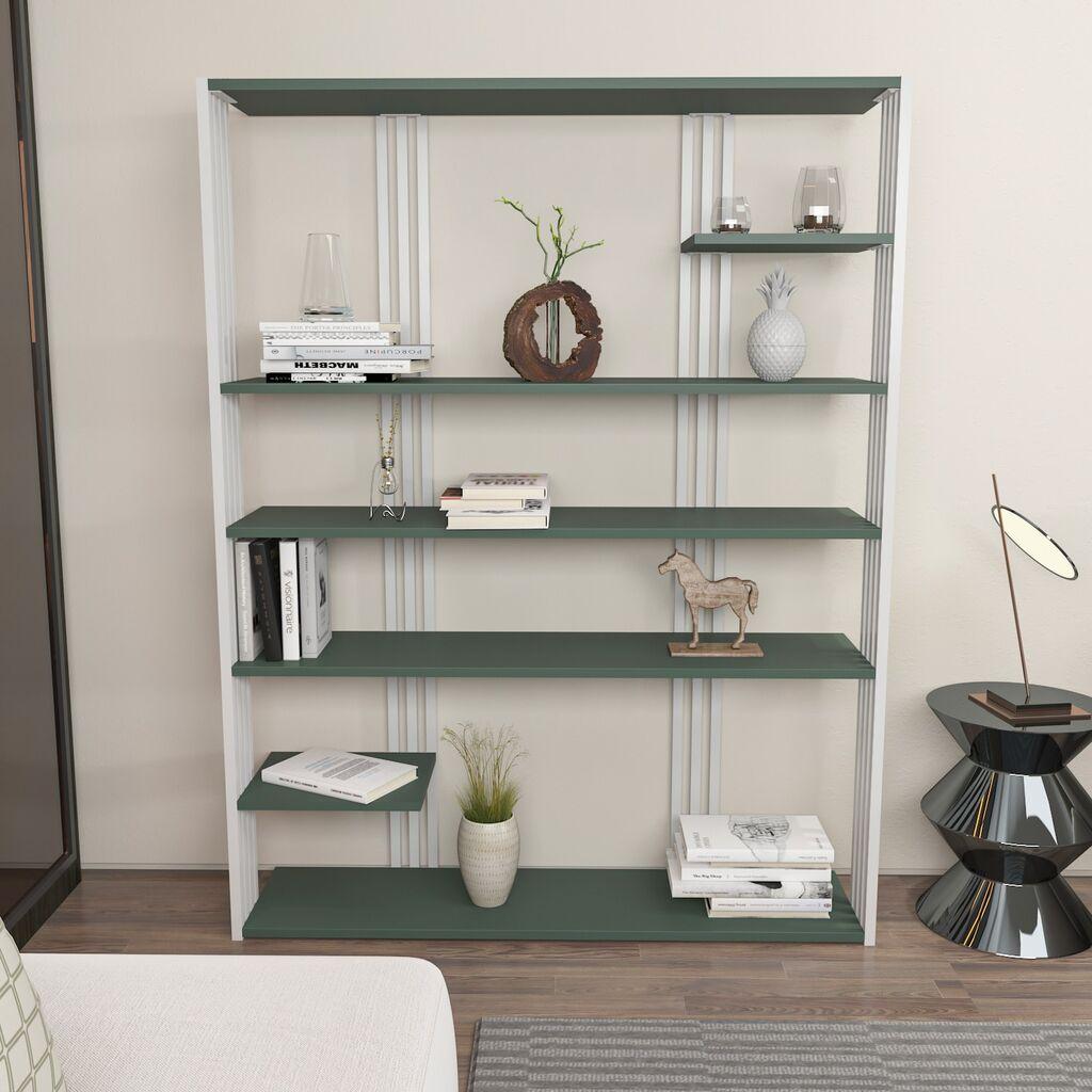 Полица Hanah Home 120x160x29.6 см зелено-бела
