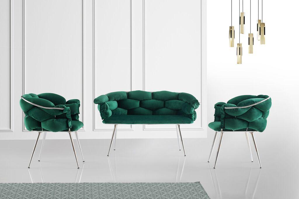 Комплет софа Hanah Home Balon 2118, зелена