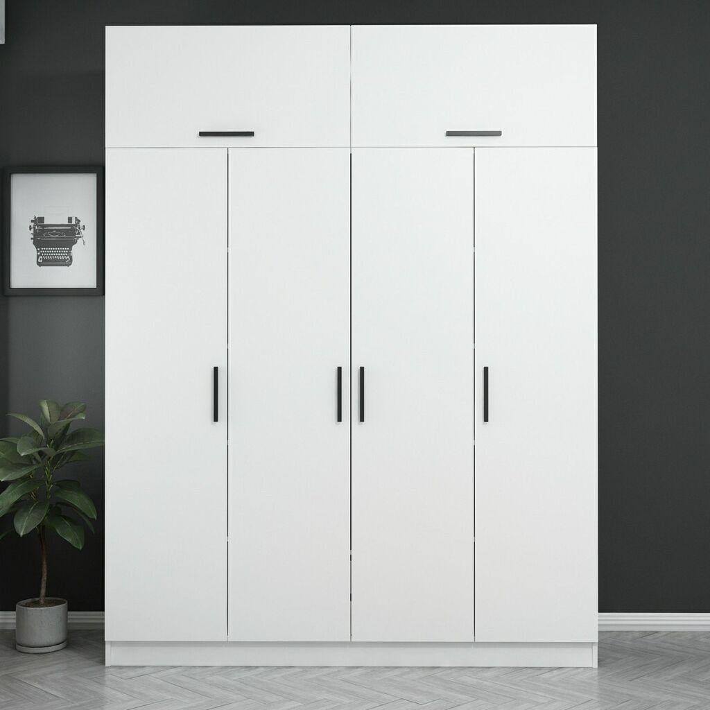 Гардеробер Hanah Home Кејл 180x235x52 см Бела