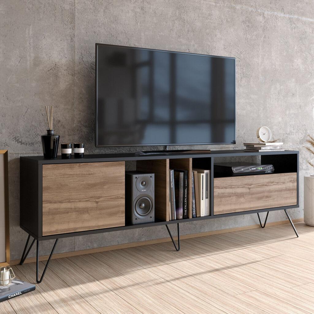 Hanah Home Mistico (180) полица за телевизор, кафеаво-црна