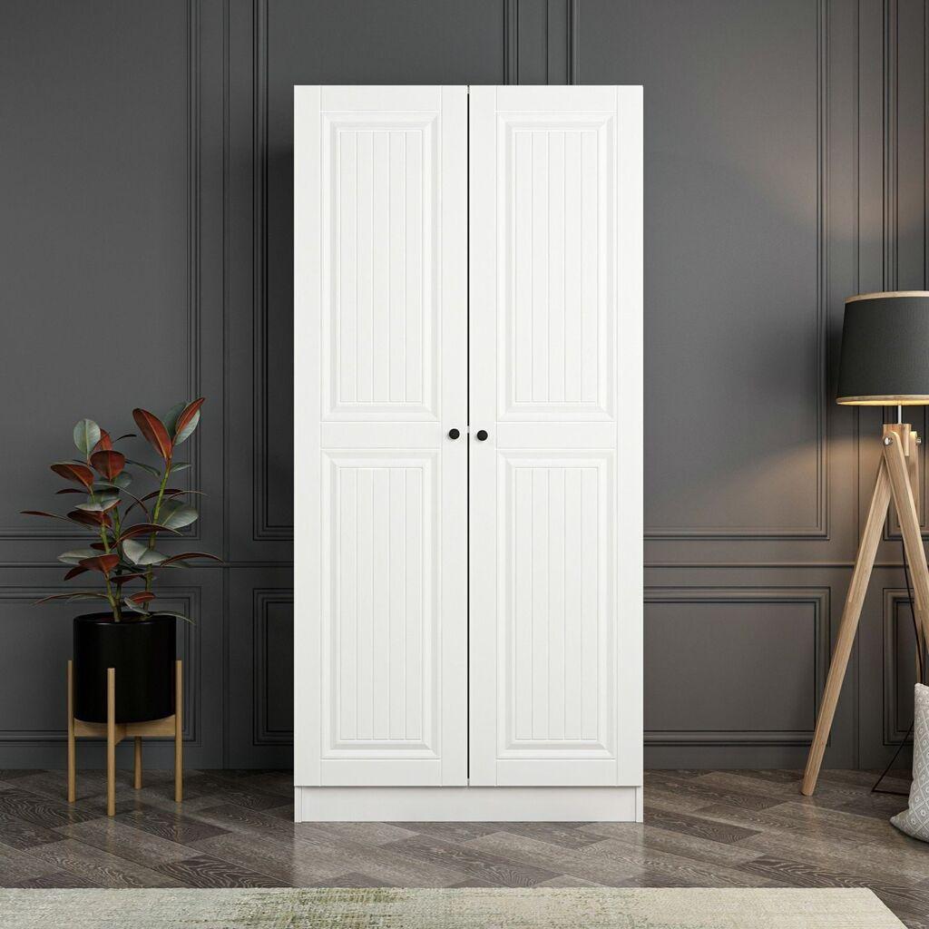 Гардеробер Hanah Home Кејл 90x190x52 см Бела