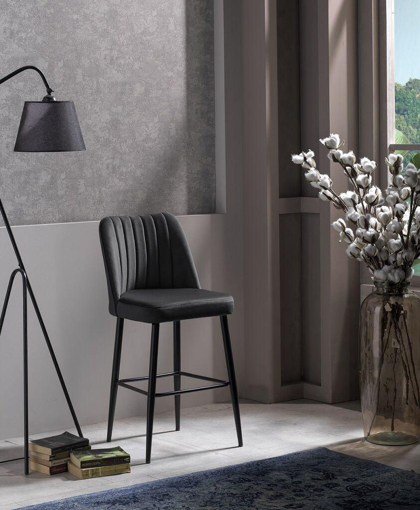 Комплет од 2 барски столчиња Hanah Home, црни