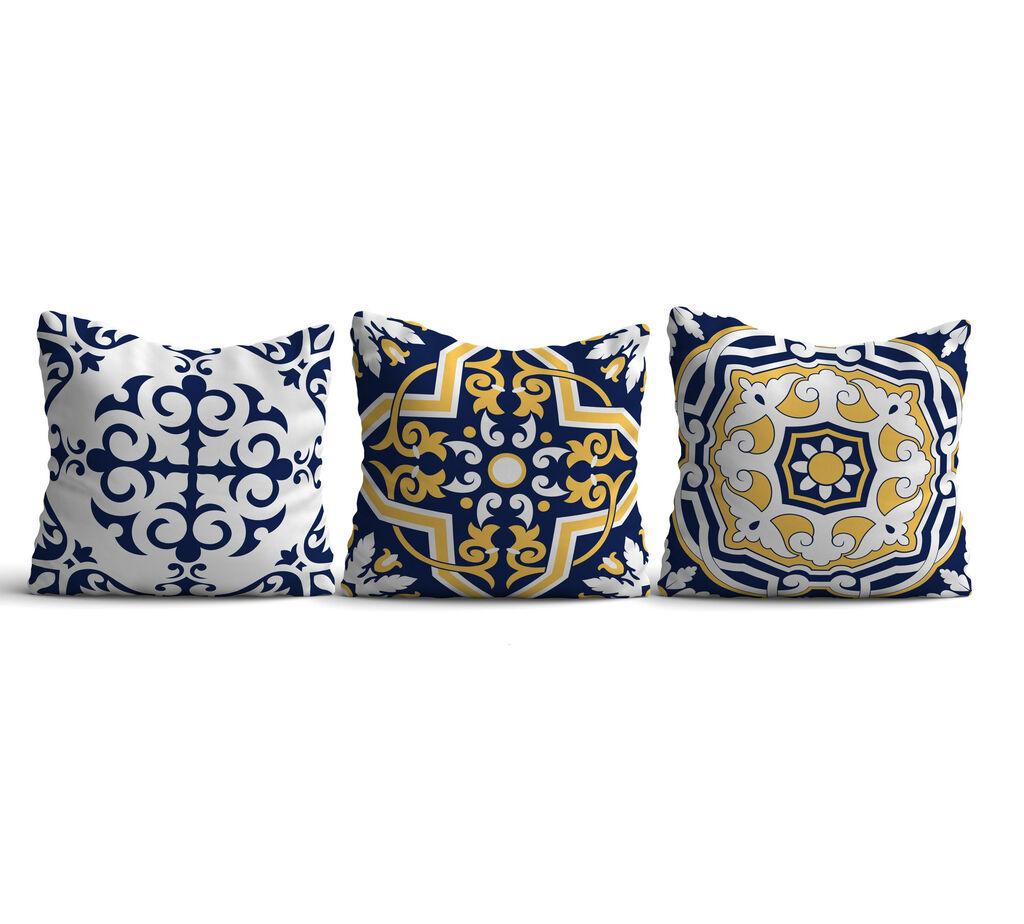 Комплет од 3 перници Aberto Design 43x43cm Шарени