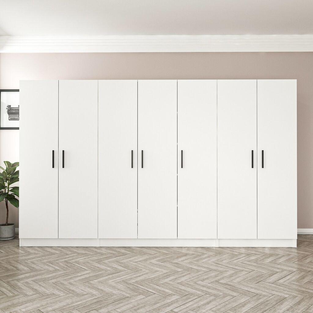 Гардеробер Hanah Home Кејл 315x210x52 см Бела