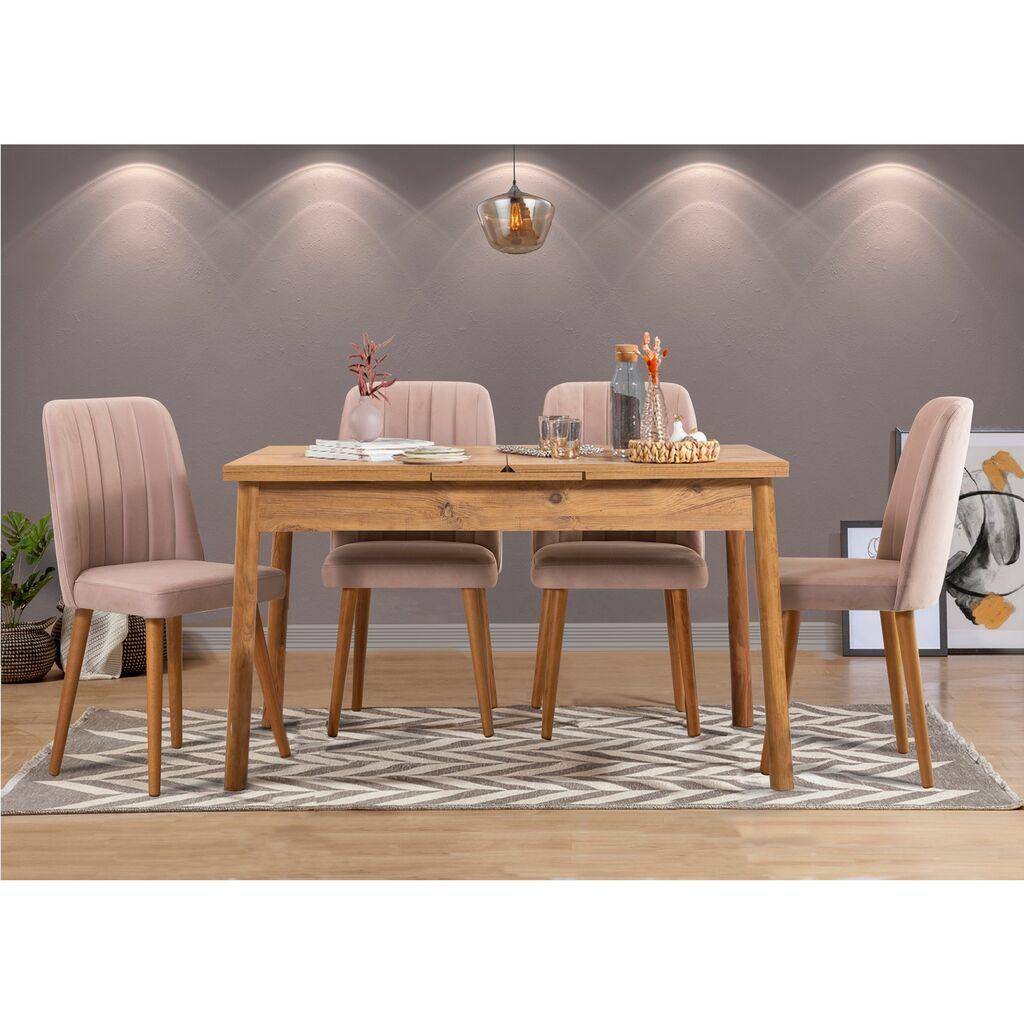 Трпезариски сет Hanah Home Santiago, кафеав
