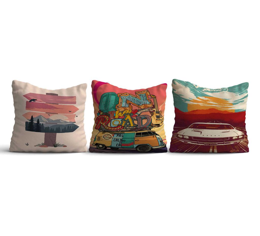 Комплет од 3 перници Aberto Design 43x43cm Шарени