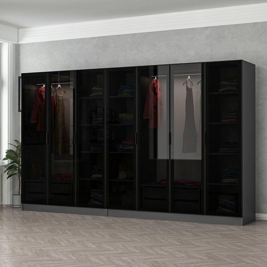 Гардеробер Hanah Home Kale 6095, 315x210x52 см, црна