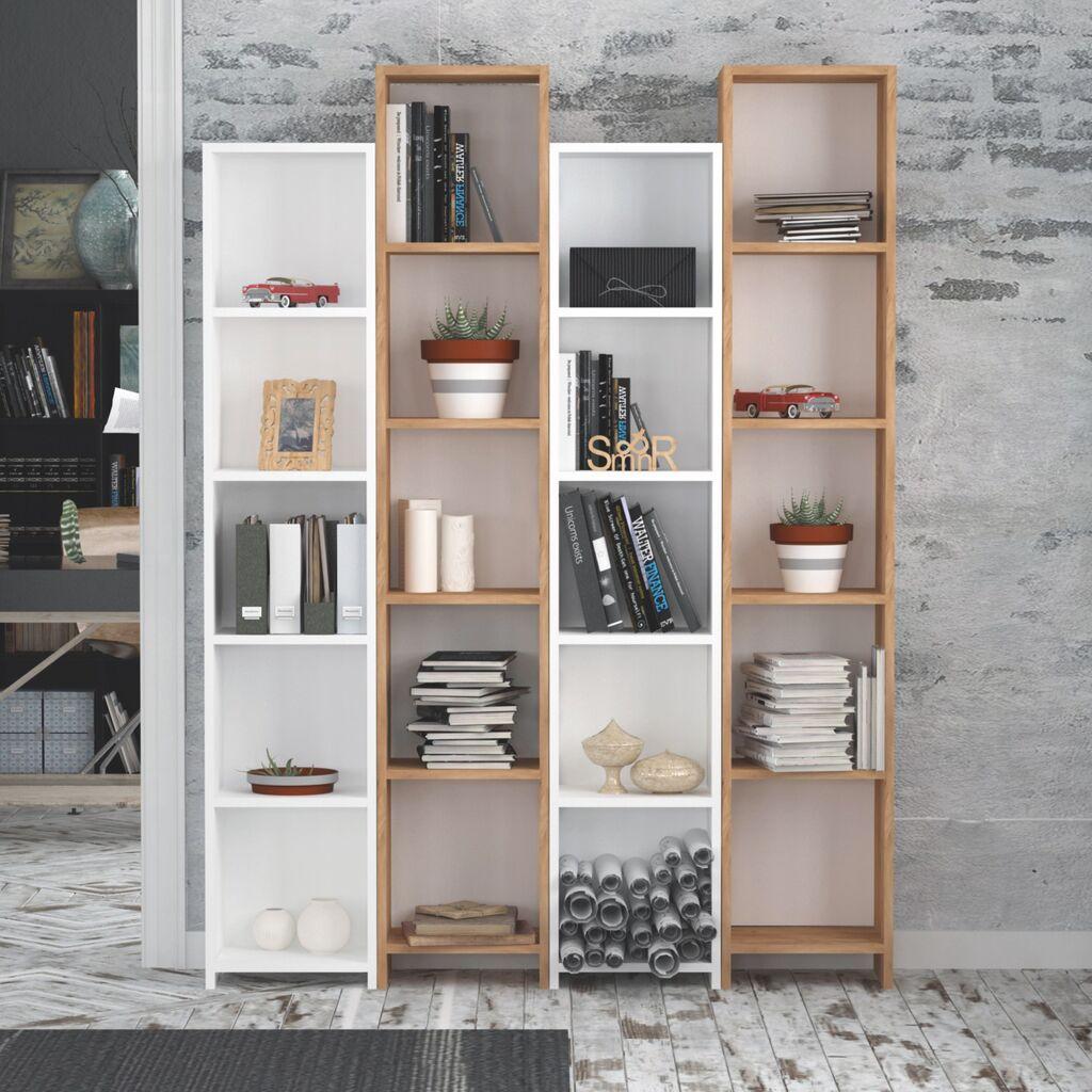Полица Hanah Home 33,6x180x25см даб-бела