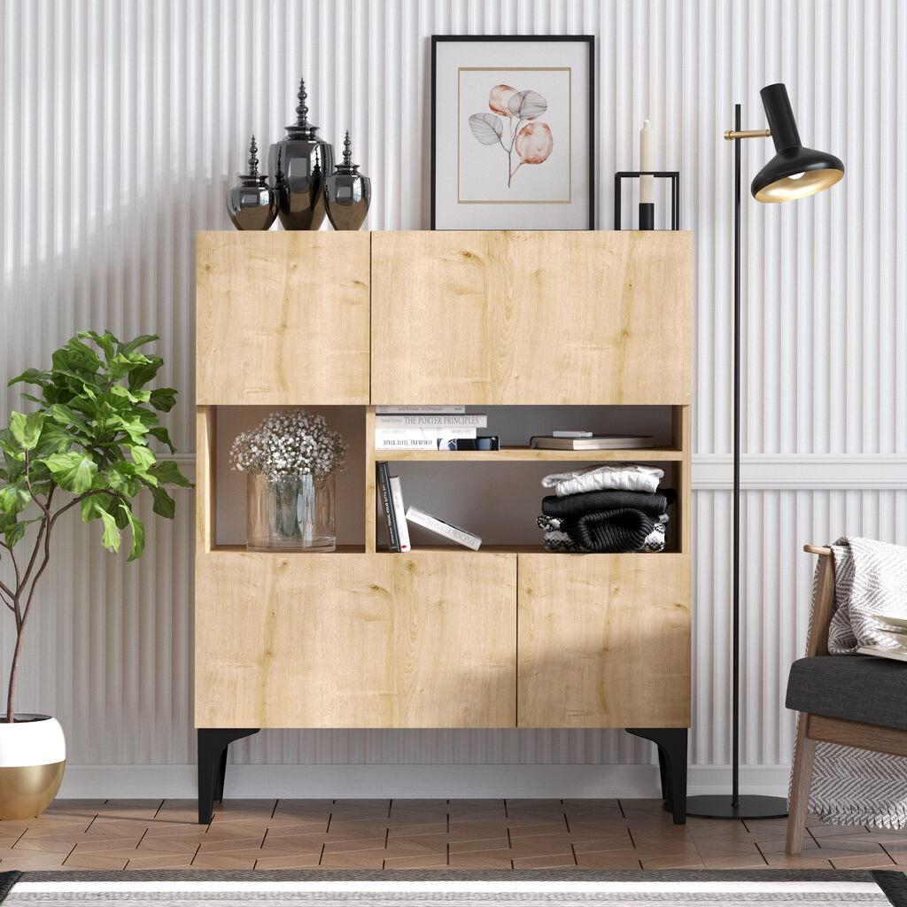 Комода Hanah Home Krista, кафеава
