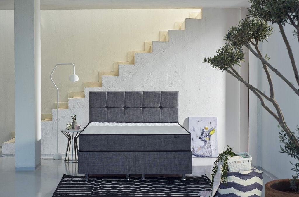 Душек Hanah Home 140x24x200cm бело-сив