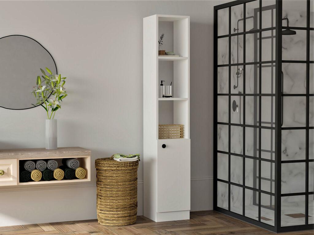Hanah Home Плакар за купатило Trend 802CLP3902 30X170X29,6 Cm Бел